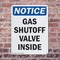 Signmission Gas Shutoff Valve Inside OSHA Notice Sign, Plastic, 10in W x 14in L, 2PK OS-2PACK-NS-P-1014-V-13035 - alternate 3
